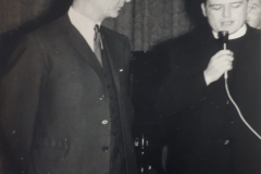 Irish Ambassador Jack Molloy and Fr McLaughlin at 1st Irish Centre on Derby Road